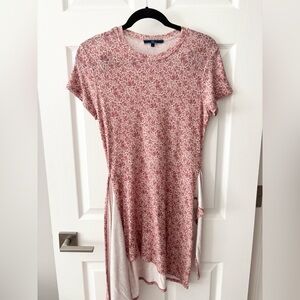 Shore Boutique in Sarasota Red Patterned Tie-Front Dress size Small